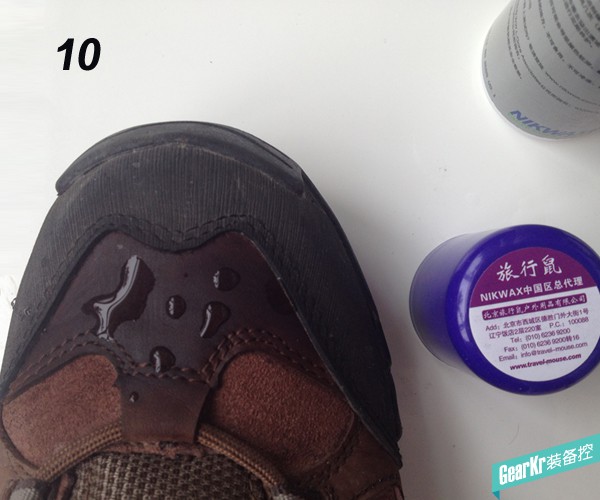 旅行鼠Nikwax 海绵刷头式鞋靴防水剂的防水效果