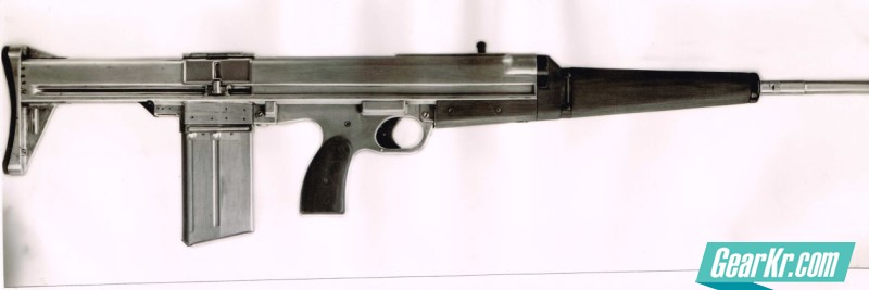 The experimental 7mm EM-1 Cobra  bullpup assault rifle